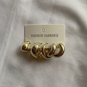 Gold Fashion Earrings